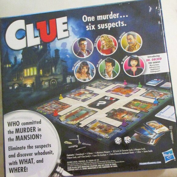 New Clue Board Game With Dr. Orchid  Classic Mystery Game Ages 8+  2-6 Players - Picture 2 of 5
